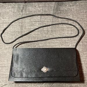 Black evening clutch purse